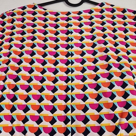 Laundry by Shelli Segal Small Geometric Boho Cap Sleeve Shift Dress Vibrant - Picture 11 of 11